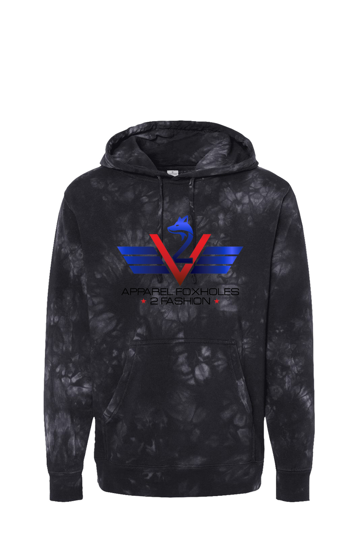 Tie Dye Black Hoodie
